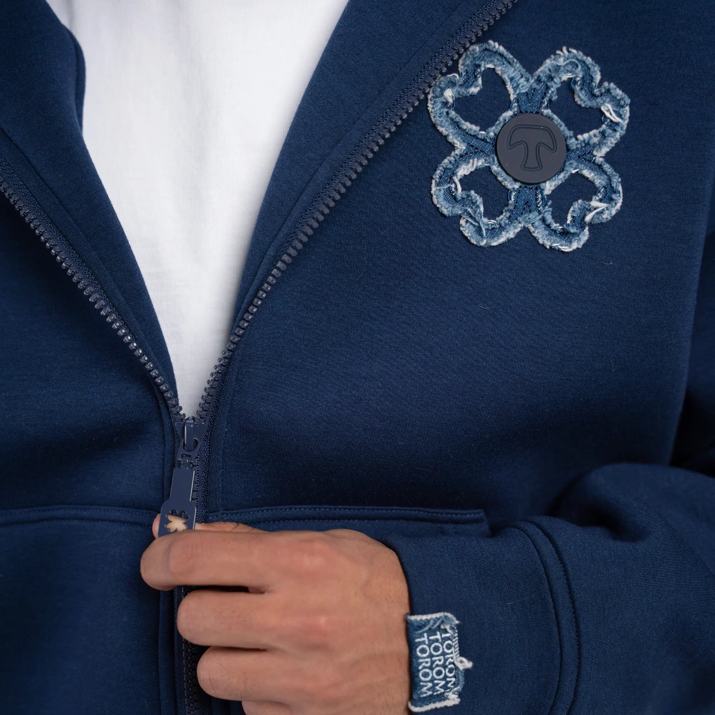 TOROM - BLUE ZIP HOODIE