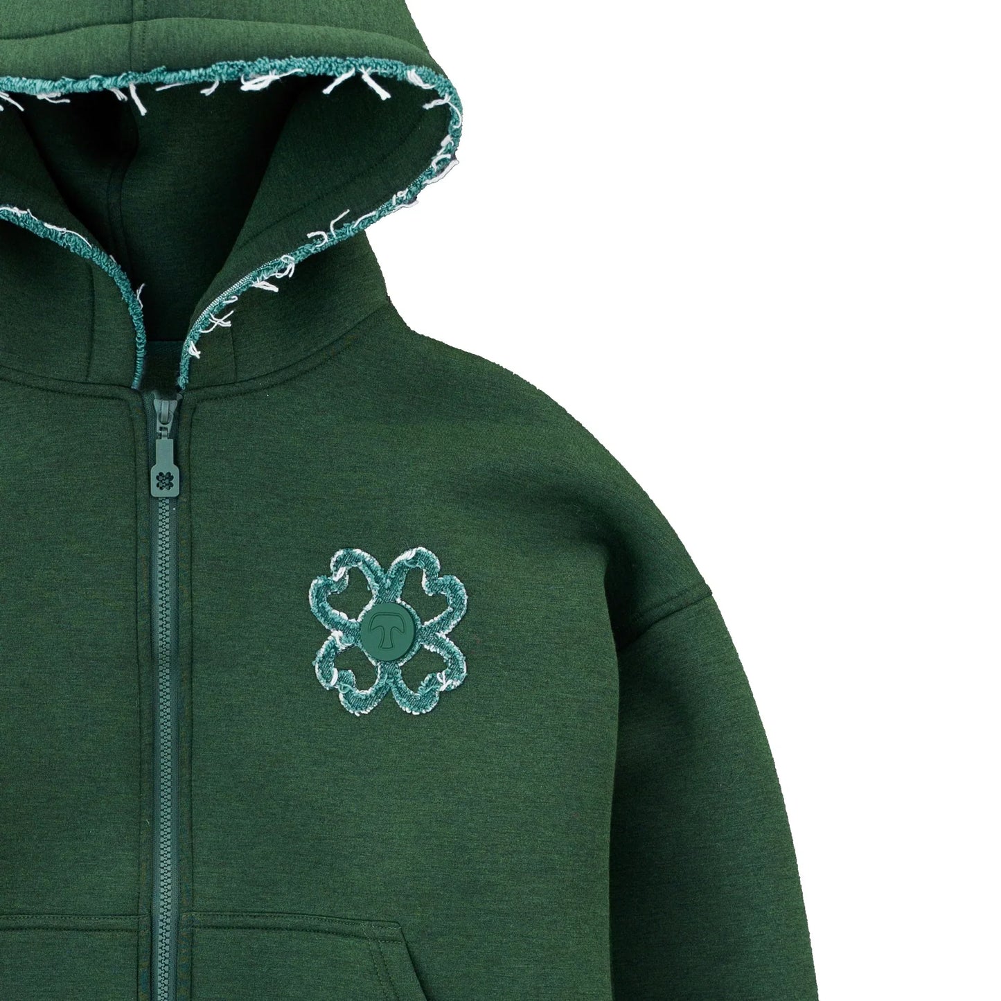 TOROM - GREEN ZIP HOODIE