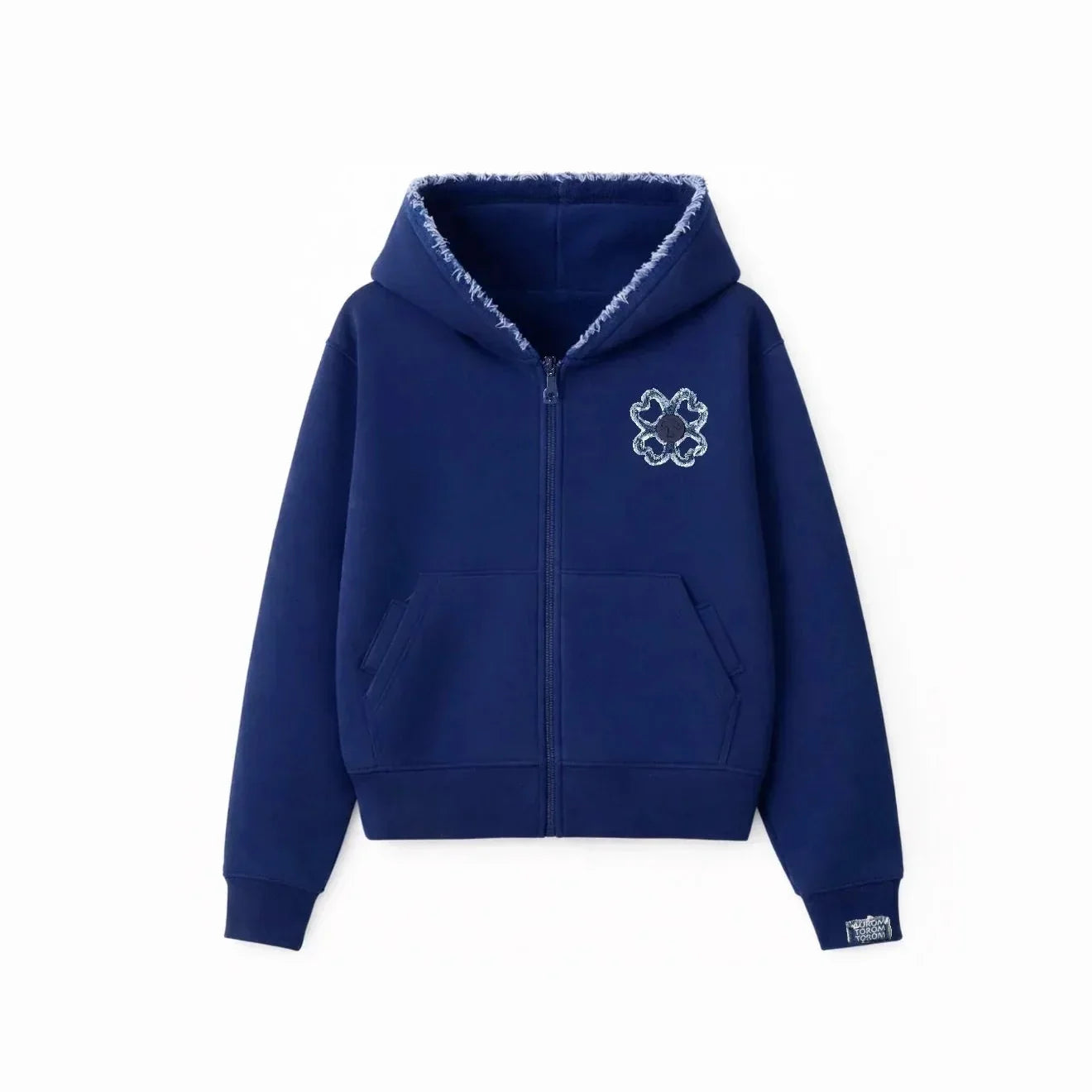 TOROM - BLUE ZIP HOODIE