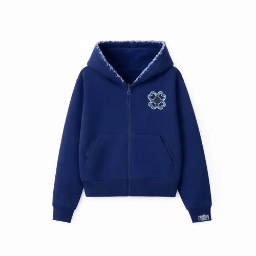 TOROM - BLUE ZIP HOODIE