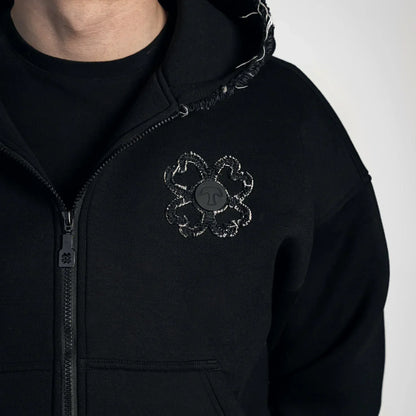 TOROM - BLACK ZIP HOODIE