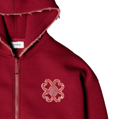 TOROM - RED ZIP HOODIE