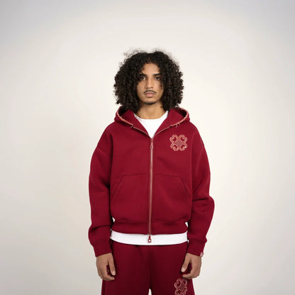 TOROM - RED ZIP HOODIE