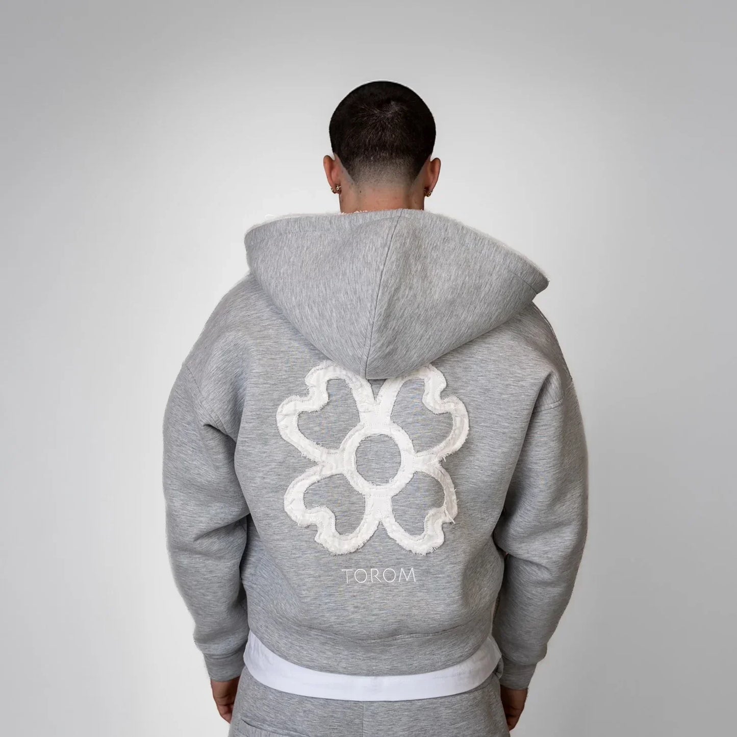 TOROM - GREY ZIP HOODIE