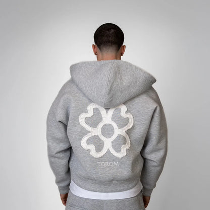 TOROM - GREY ZIP HOODIE