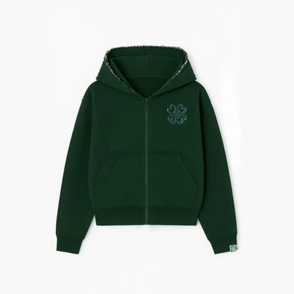 TOROM - GREEN ZIP HOODIE