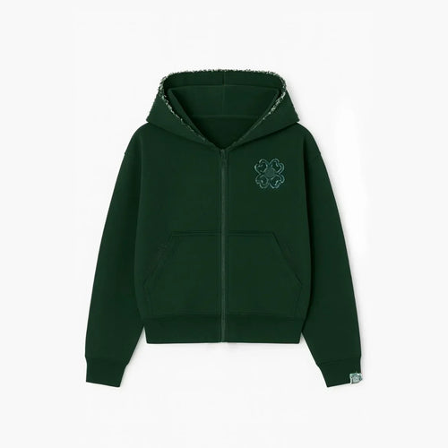 TOROM - GREEN ZIP HOODIE