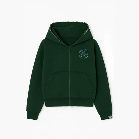 TOROM - GREEN ZIP HOODIE