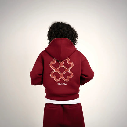 TOROM - RED ZIP HOODIE