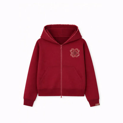 TOROM - RED ZIP HOODIE