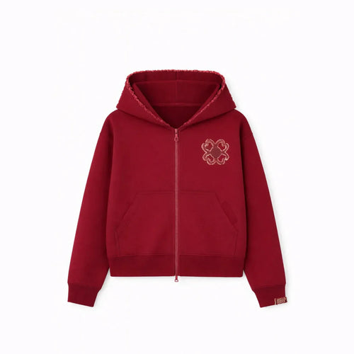 TOROM - RED ZIP HOODIE