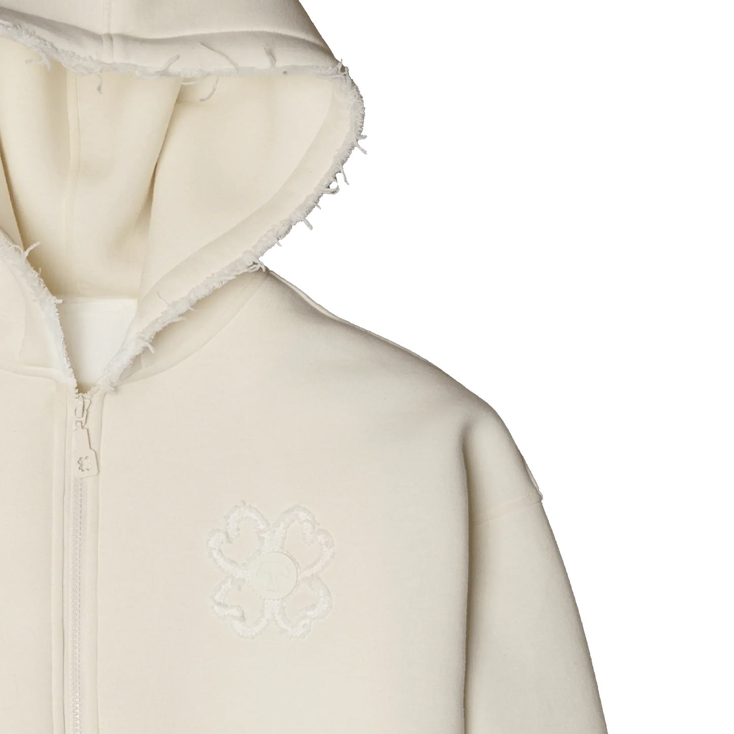 TOROM - CREAM ZIP HOODIE