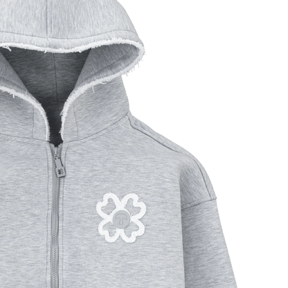 TOROM - GREY ZIP HOODIE