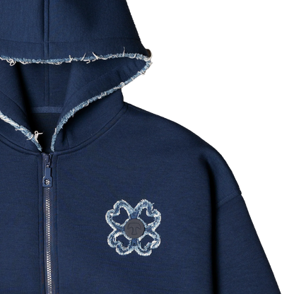 TOROM - BLUE ZIP HOODIE